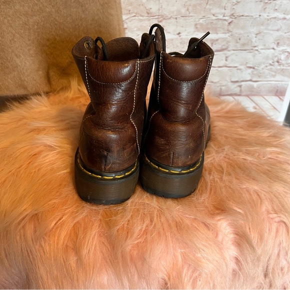 Dr. Martens Brown Leather Lace-Up Boots - Picture 7 of 9